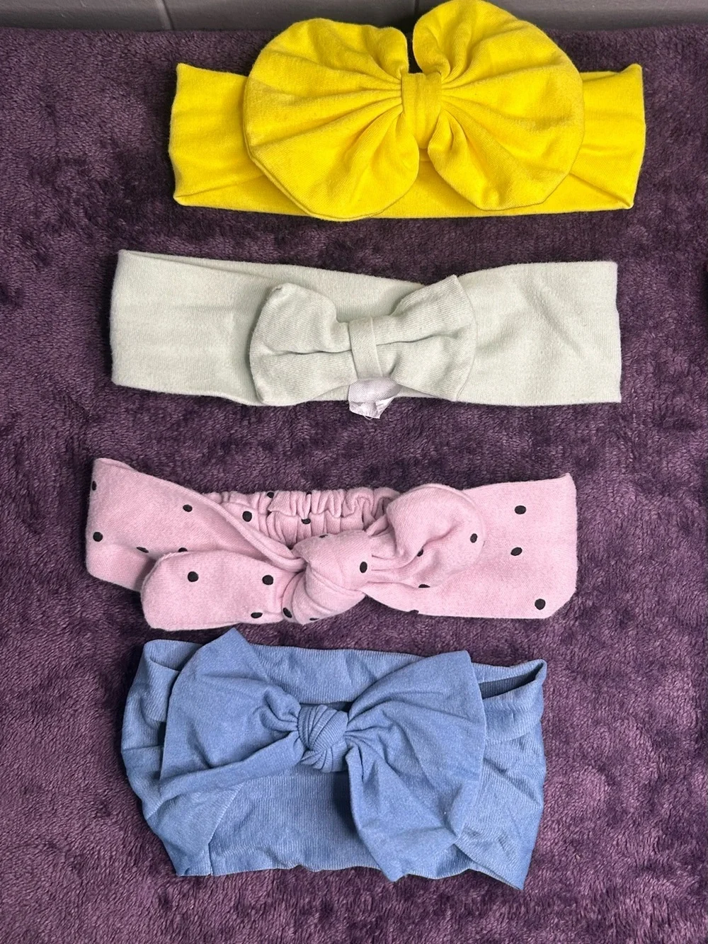 Assorted Kids Knot Headbands - Pastel Blue, Pink, Yellow & More